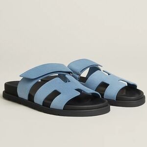 Hermes Blue Chypre Sandals